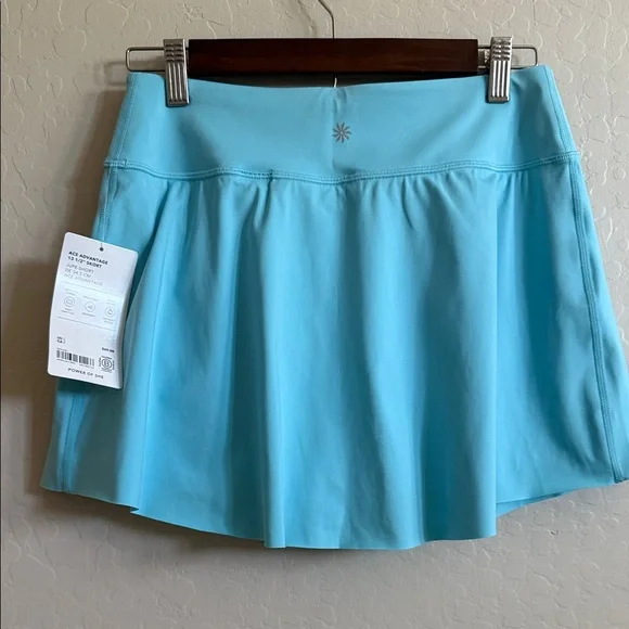 NEW Athleta Ace Advantage 13 1/2” Skort, Small, Light Blue, With Pockets - Picture 2 of 11